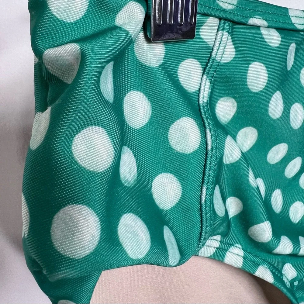 Tea Collection Polka Dot Tankini Swim Set 2 Piece Green White